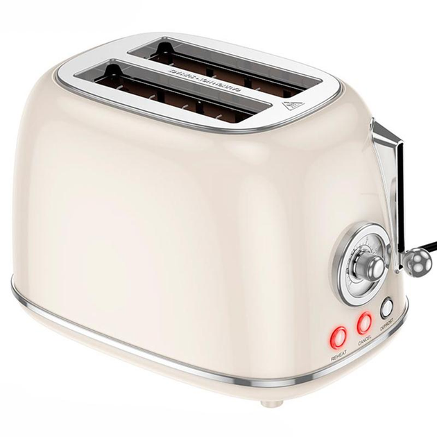 Тостер для хліба Hoco HJD12A 6 рівнів потужності Молочний/Білий (631885) Тостер для хліба Hoco HJD12A 6 рівнів потужності Молочний/Білий (631885)