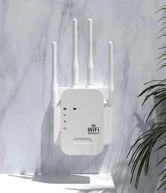 Ретранслятор Wi-Fi 2,4GHz 300 Мбіт/с N-WIFI v1.3 4 антени/точка доступу/2 LAN-порти БІлий Ретранслятор Wi-Fi 2,4GHz 300 Мбіт/с N-WIFI v1.3 4 антени/точка доступу/2 LAN-порти БІлий