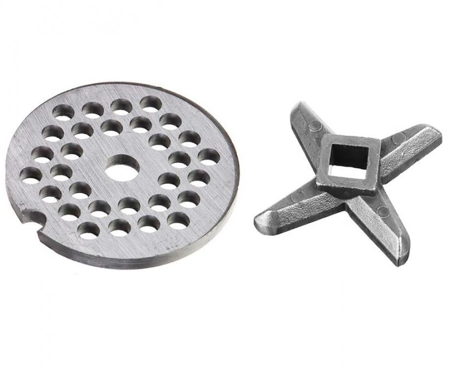 Набор для мясорубки ручной Нож крестовина 4 лезвия/решетка (5996) Набор для мясорубки ручной Нож крестовина 4 лезвия/решетка (5996)