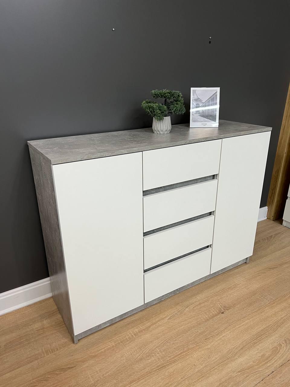 Комод Avrora 1154х370х850 мм Бетон/Белый - фото 16