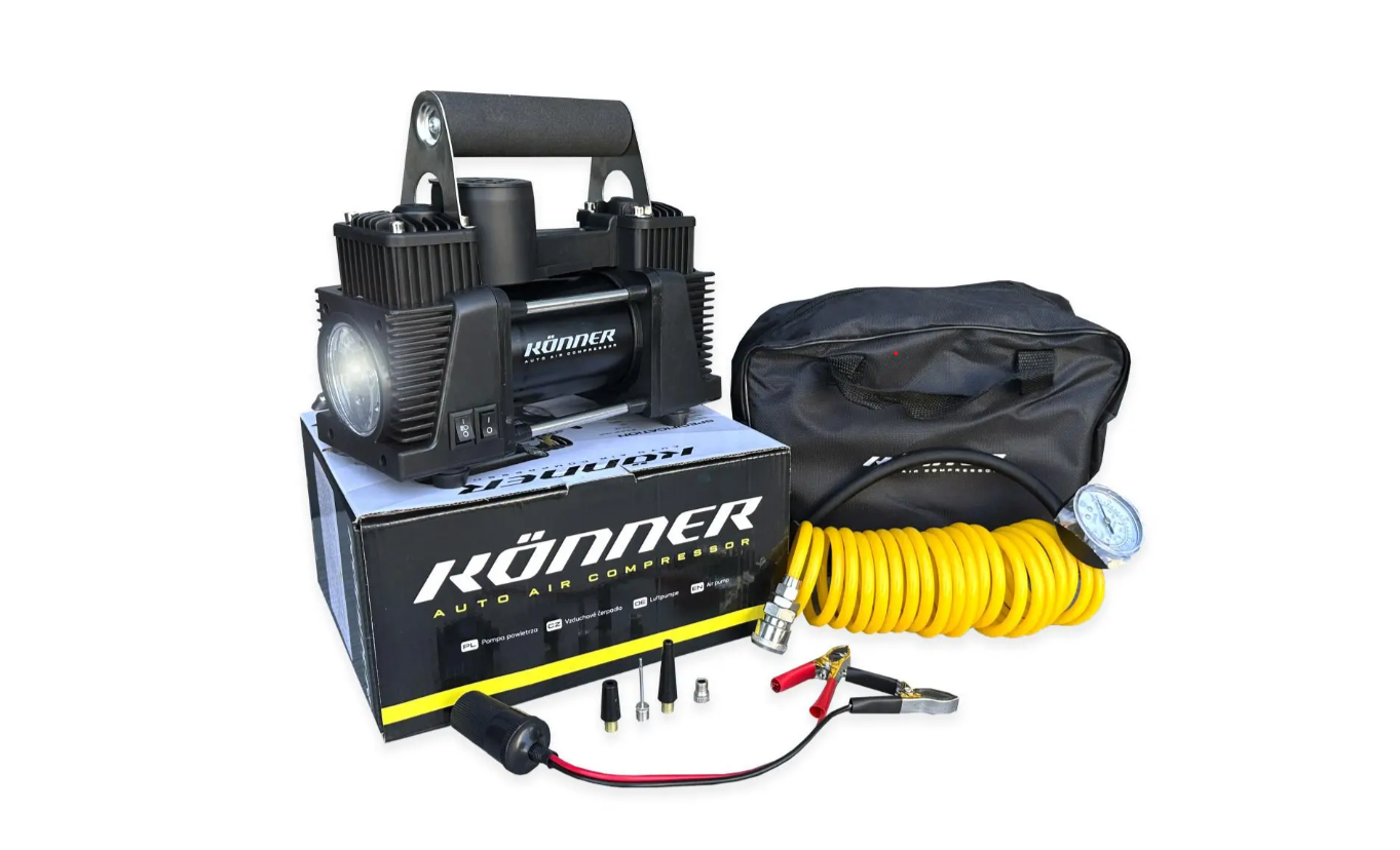 Компресcор автомобильный KONNER 90 FT для накачки колес Компресcор автомобильный KONNER 90 FT для накачки колес