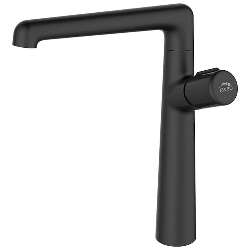 Смеситель для умывальника Laveo PRETTO высокий с изливом L Черный (BAO_725D)