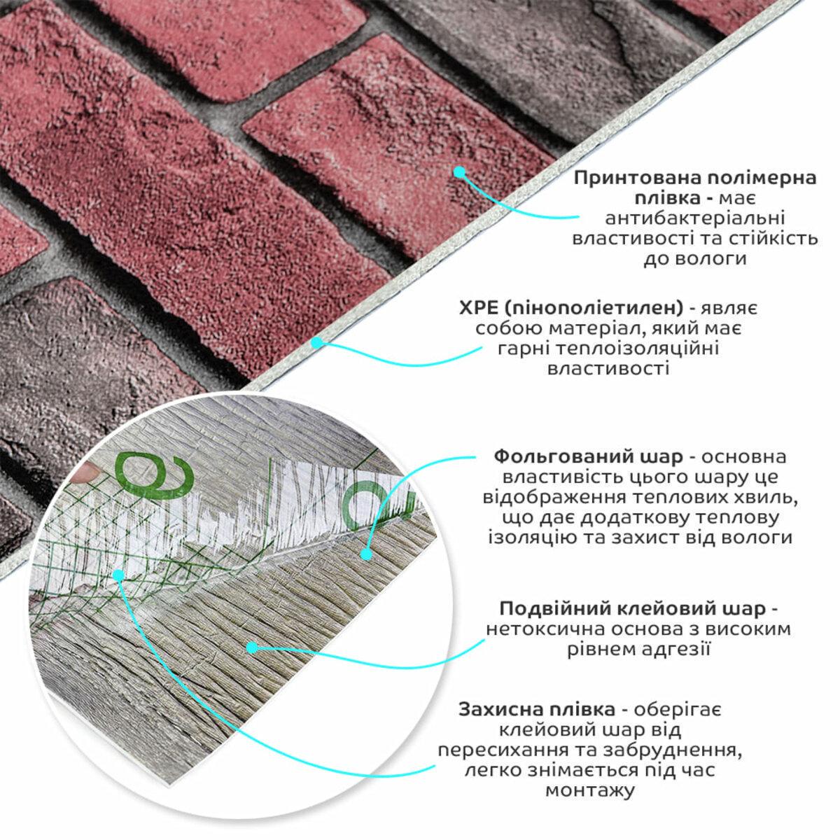 Обои самоклеящиеся катериновлавский кирпич 2800х500х2мм Красный SW-00001944 - фото 2 Обои самоклеящиеся катериновлавский кирпич 2800х500х2мм Красный SW-00001944 - фото 2