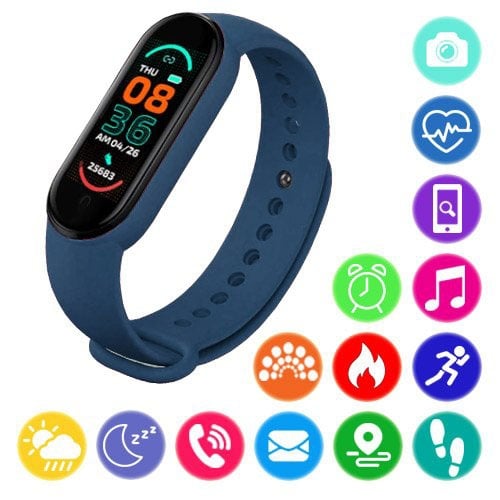 Фітнес-браслет FitPro Smart Band M6 Bluetooth 80 mAh Blue (tf4612) - фото 3