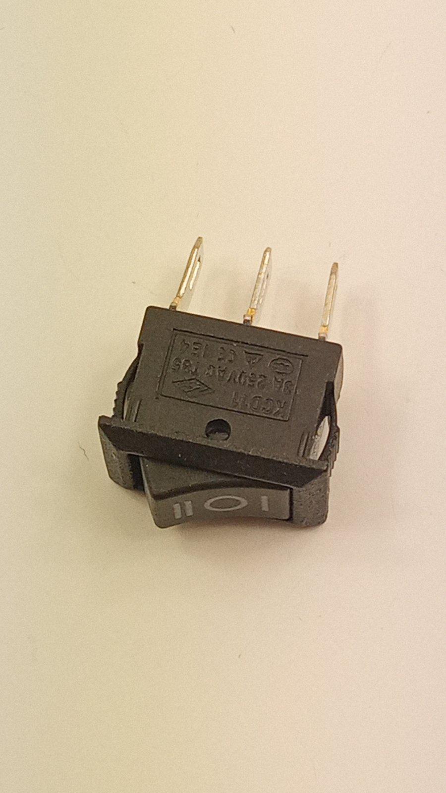 Переключатель клавишный KCD11-103 KCD11 3pin 3A 250V ON-OFF-ON Daier Черный (25280)