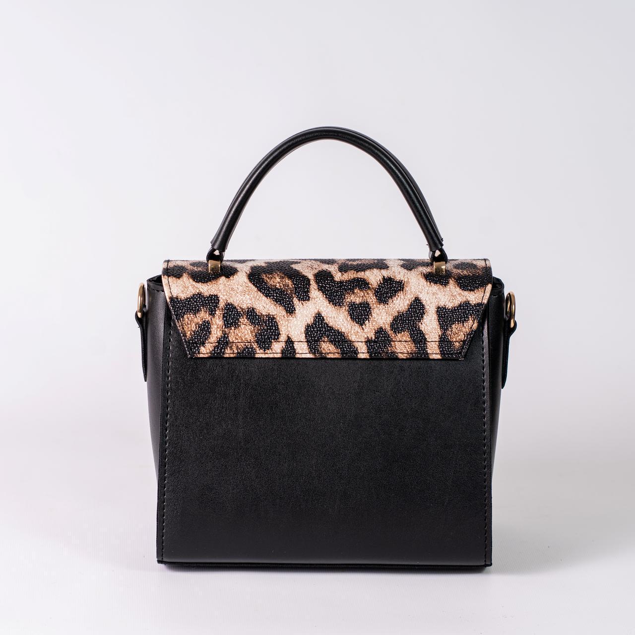 Сумка женская с клапаном леопард XENIA № 37-24 из эко-кожи Черный - фото 2 Сумка женская с клапаном леопард XENIA № 37-24 из эко-кожи Черный - фото 2