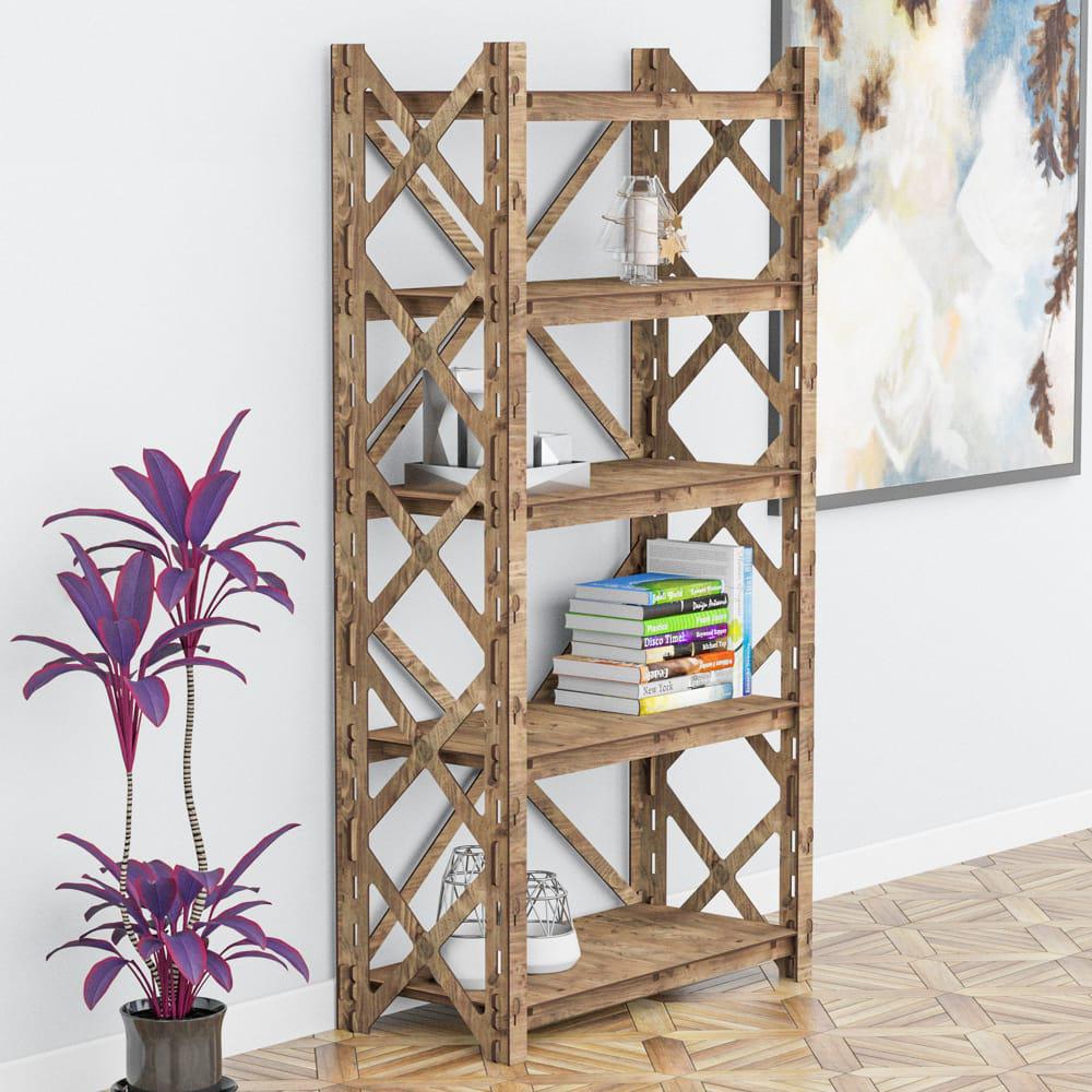 Стеллаж из дерева для гостиной Hexagonica Provence на 5 полок 1500x750x365 мм (111100) Стеллаж из дерева для гостиной Hexagonica Provence на 5 полок 1500x750x365 мм (111100)