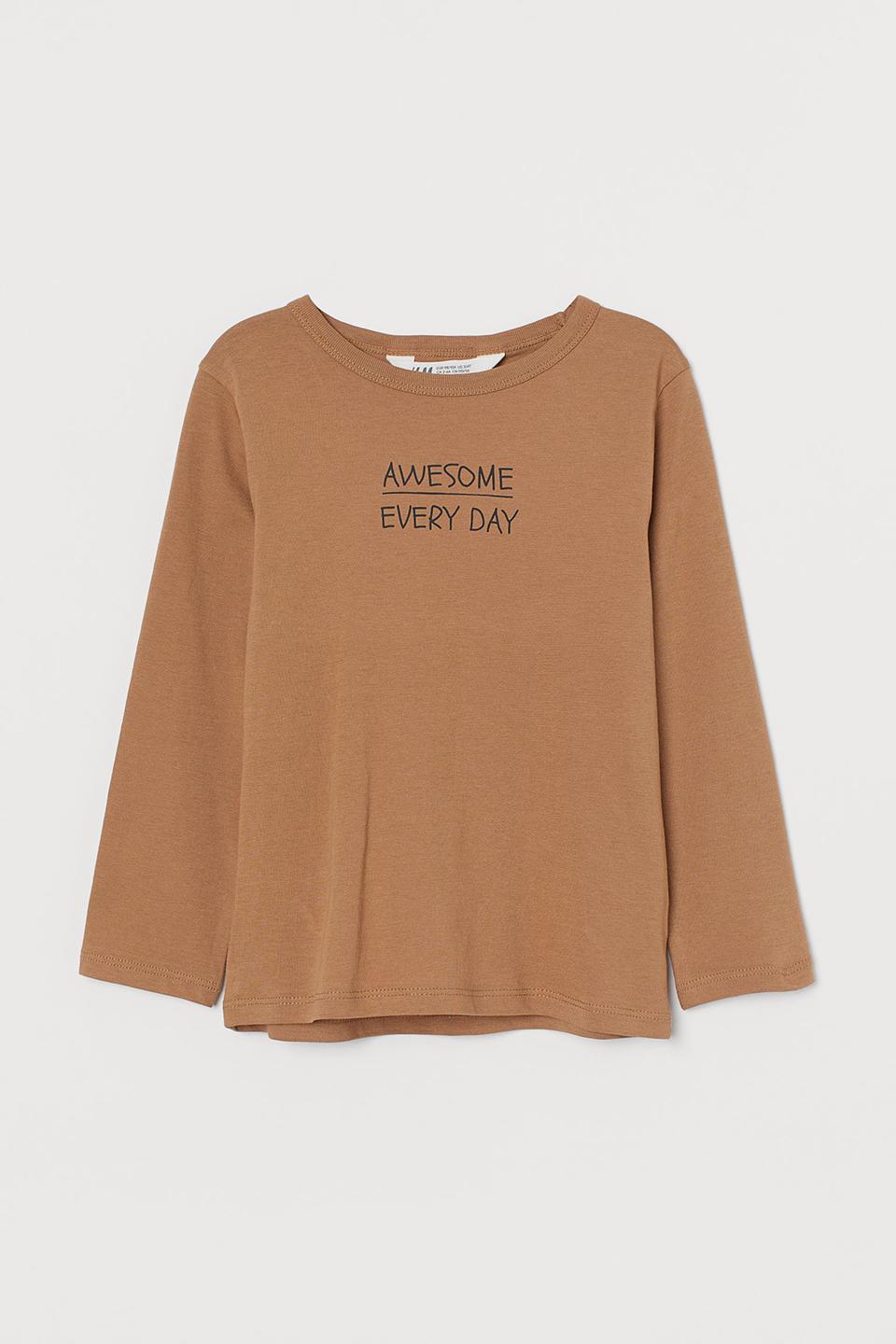 Лонгслив H&M 122-128 см Бежевый (933397b39)