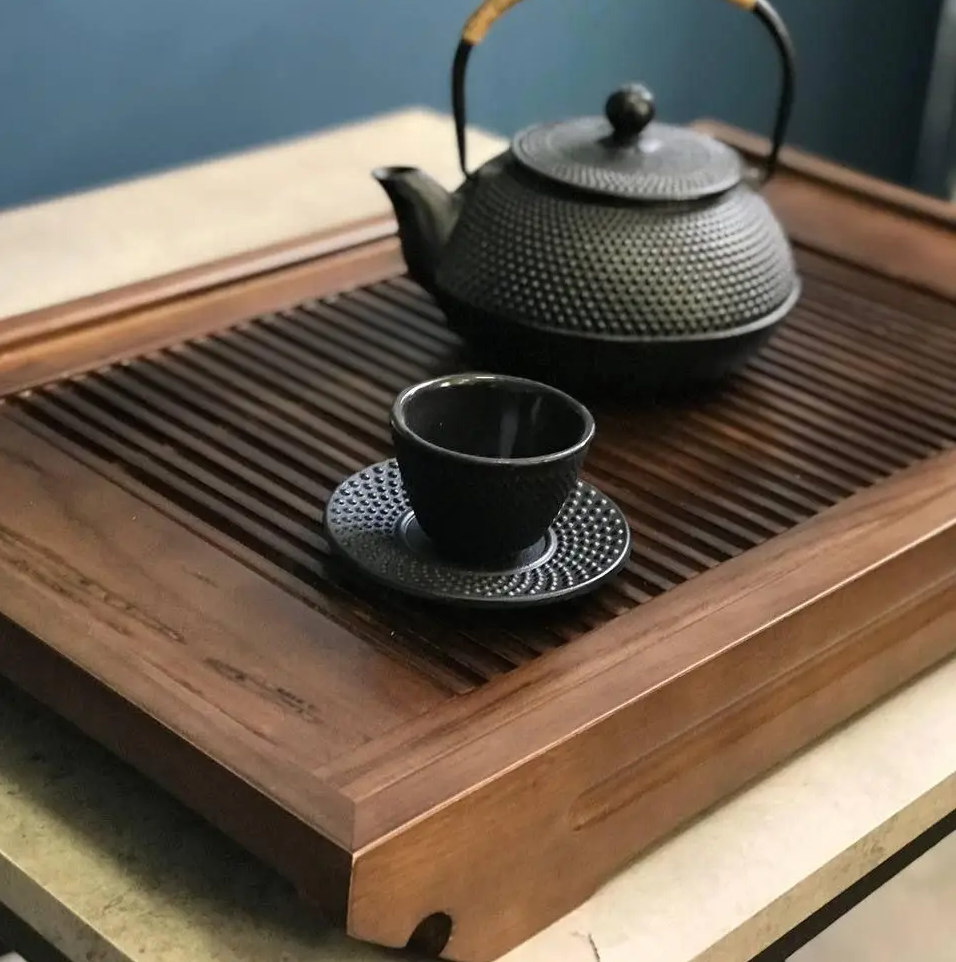 Таця-чабань для чайної церемонії Тайбей дерев'яна 56х33х6 см (OS-T0522) - фото 6