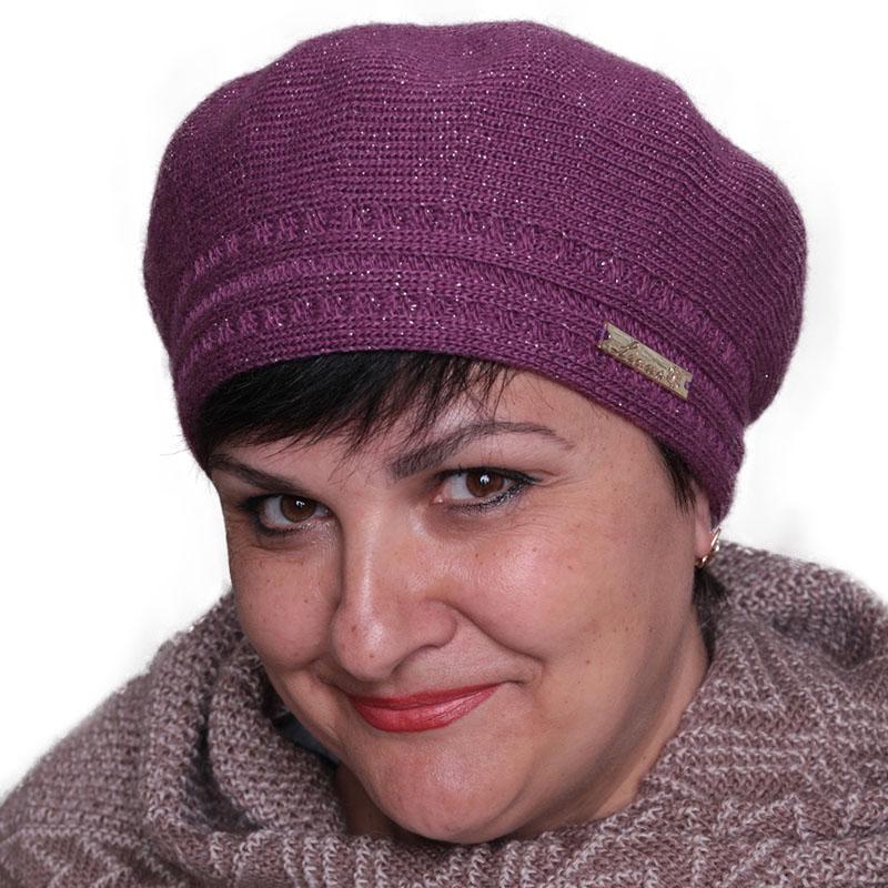 Берет шерстяной Lirus Алина Сиреневый (70281)