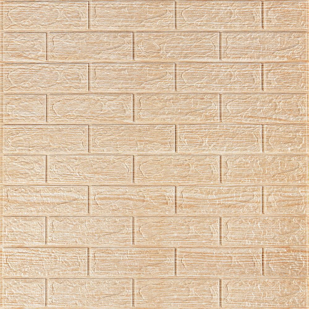 3D-панель самоклеющаяся Sticker Wall Бежевая полоска 700х770х5 мм (Панель-184)