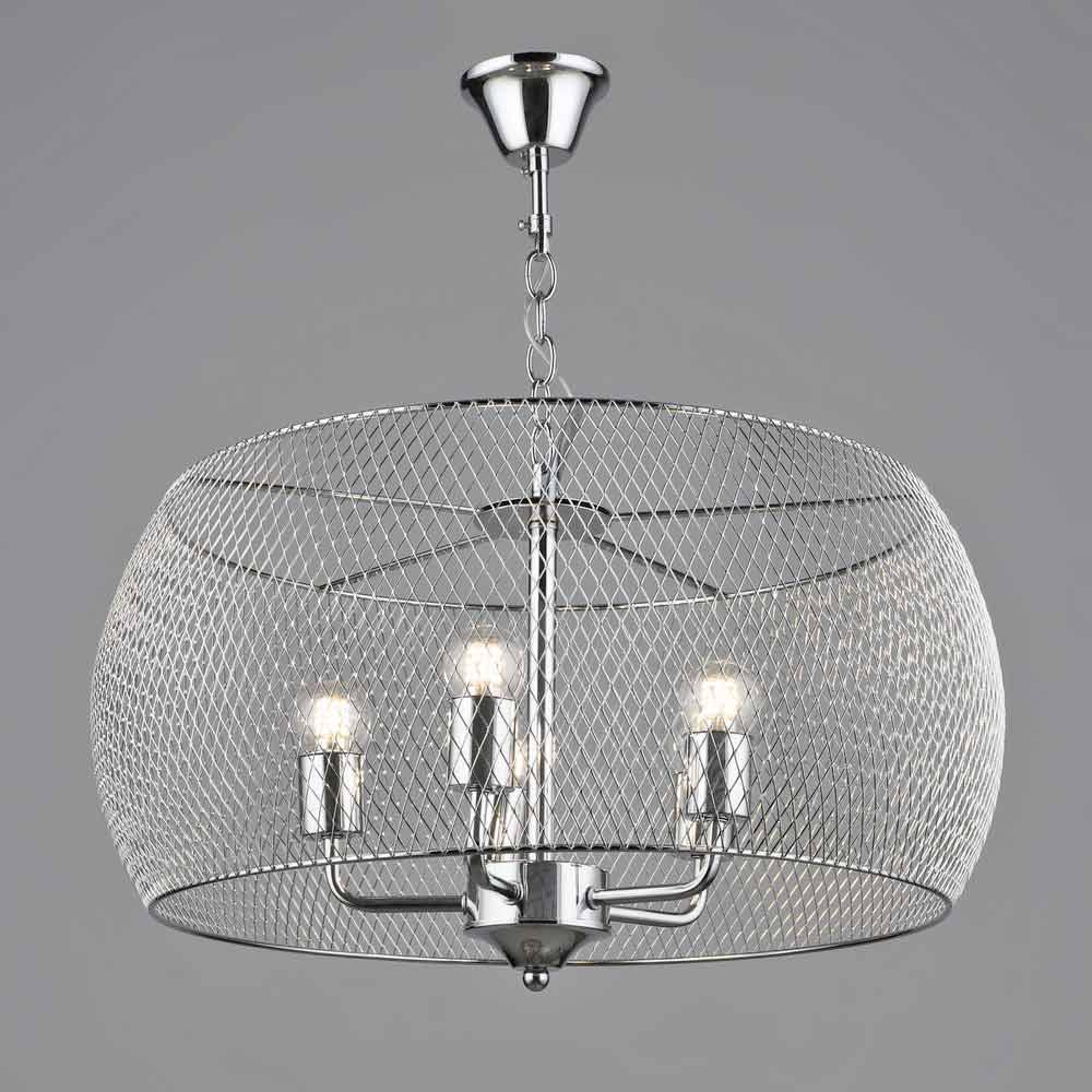 Люстра подвесная в стиле лофт Light House SRS-20055/5 CH металлическая Хром 