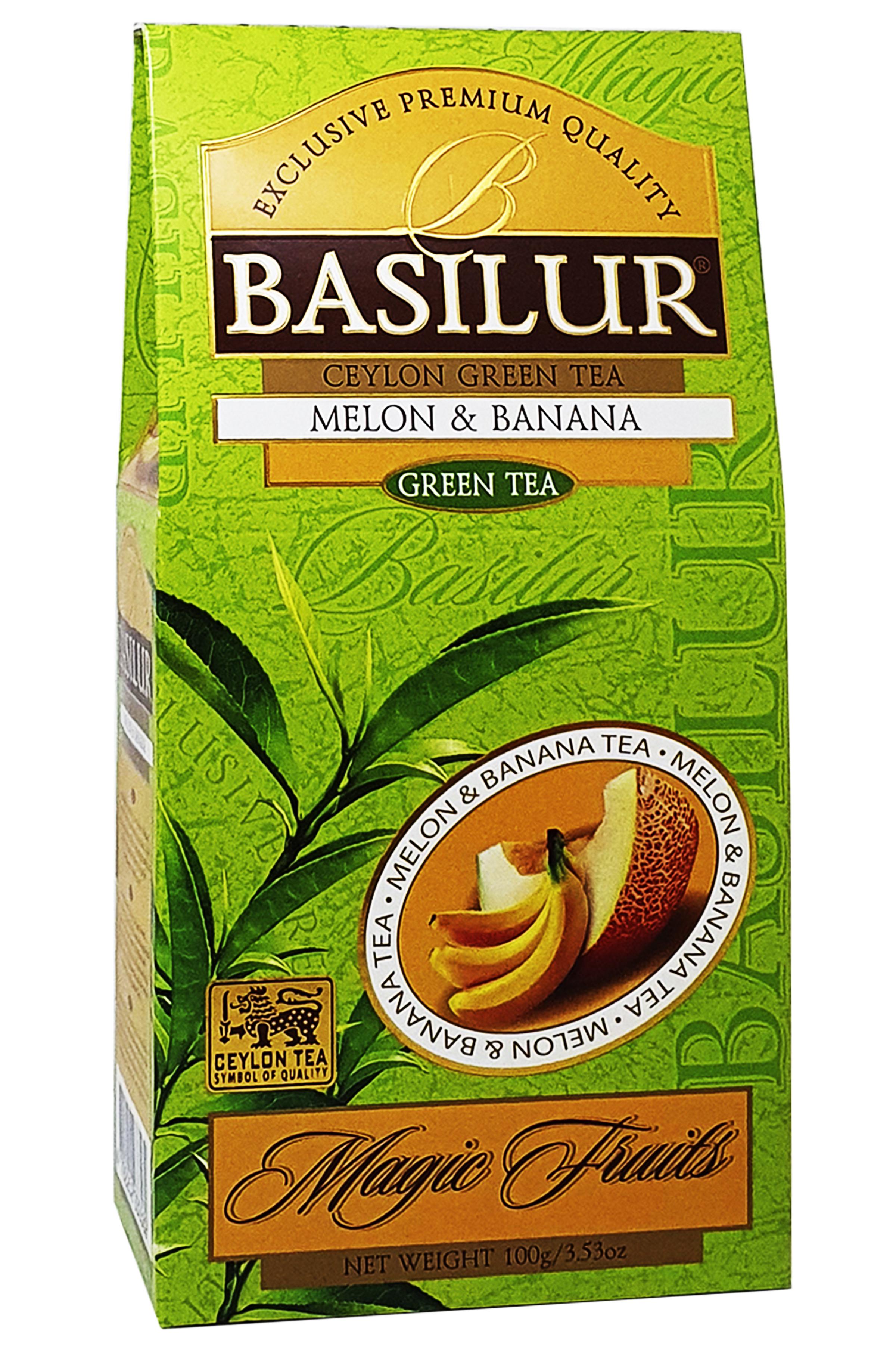 Чай зеленый Basilur Магические Фрукты Банан и Дыня 100 г (55193)