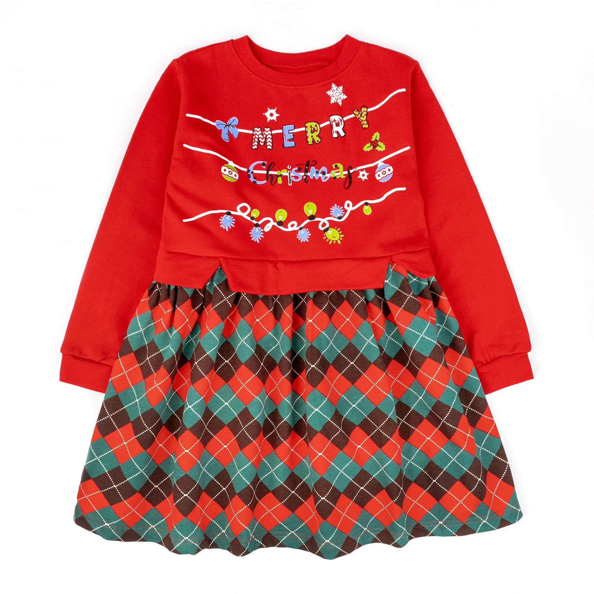 Сукня дитяча Dexter's Christmas d372мр-кр-нгтг в клітку з тканини з начісом 110 см (684711357)