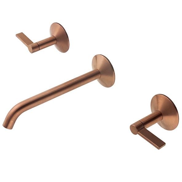 Смеситель для умывальника Noken Lignage 100289167 настенный двухвентильный Бронзовый (163284)