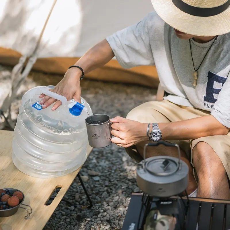 Каністра складна бутель для води Naturehike РЕ NH14S002-T 15 л (U0859667) - фото 4