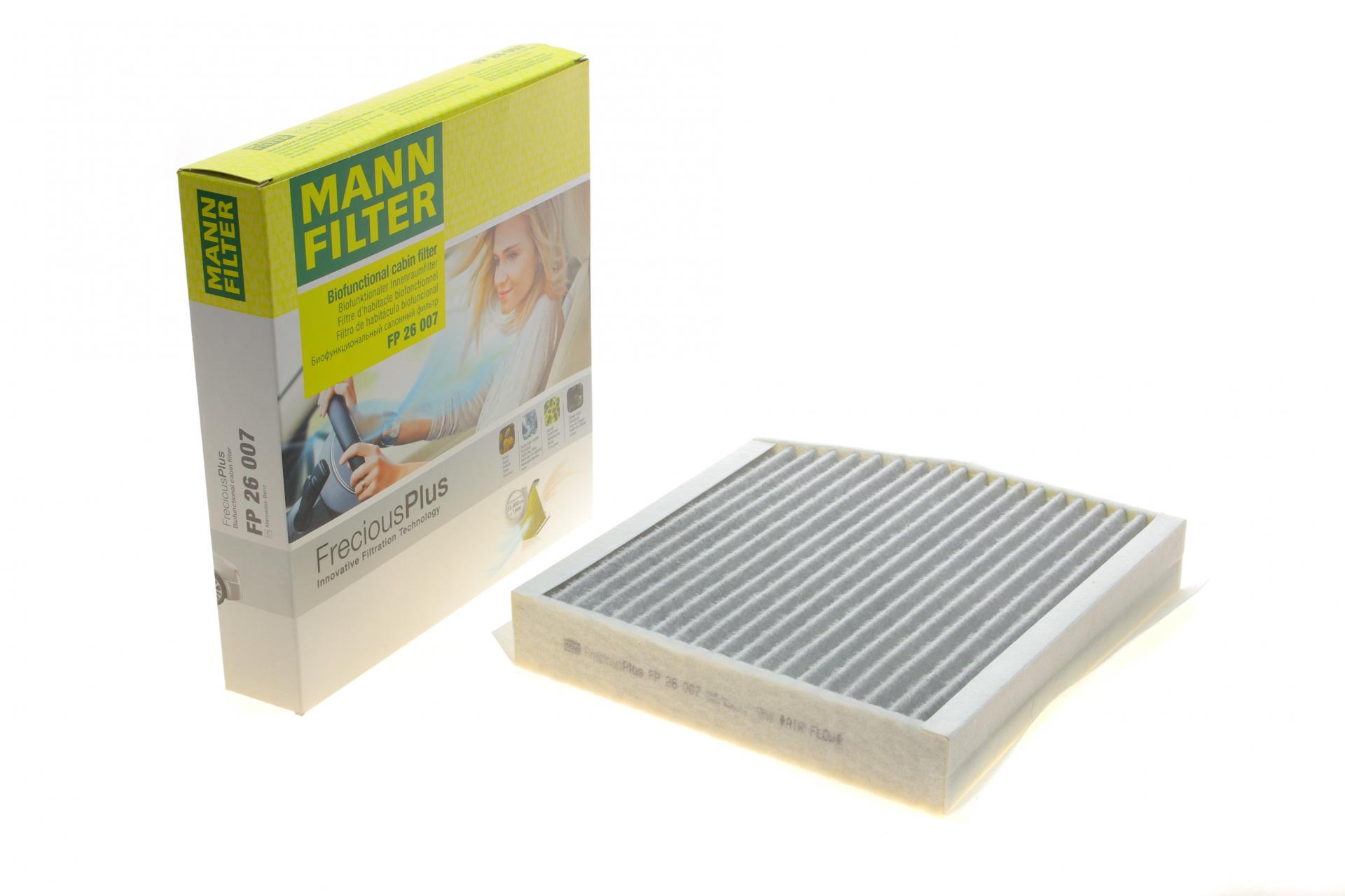 Фильтр салона Mann-Filter для MB A-class W176/B W246/W242 11-/Infiniti Q30 15- угольный /антибактериальный (FP 26 007)