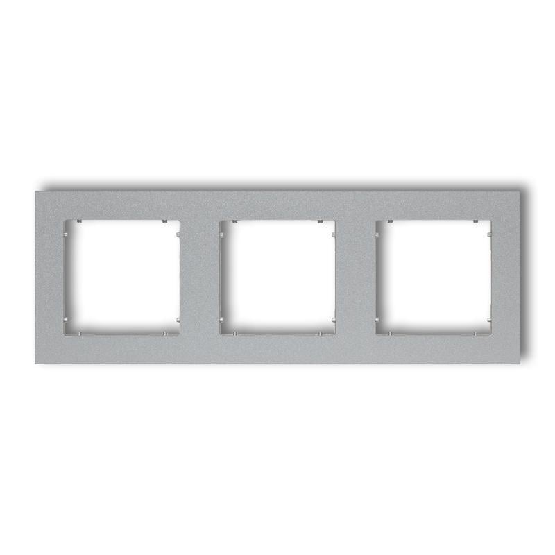 Рамка потрійна універсальна Karlik Mini Сріблястий металік (7MR-3)