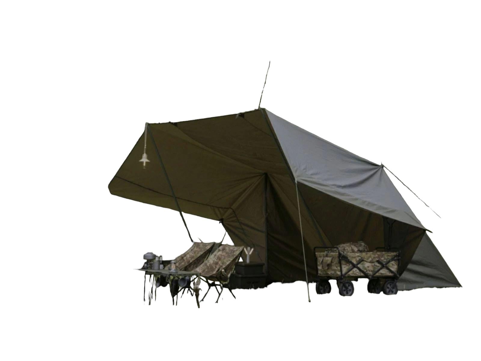 Тент для туризма и кемпинга WARCHIEF Chief 19 4х4 м Зеленый