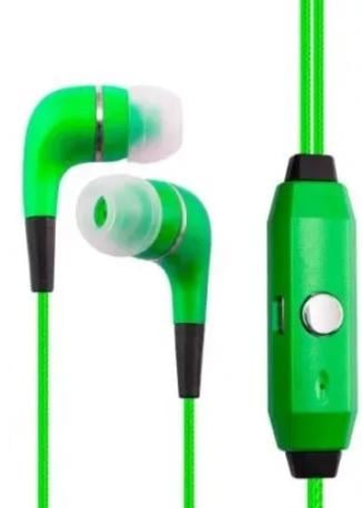 Наушники проводные Led для повседневного прослушивания аудио Green (000022833)