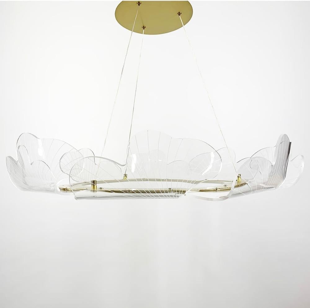 Люстра підвісна INTENS у формі кільця з прозорими пелюстками з акрилу 60 см (DE 1)