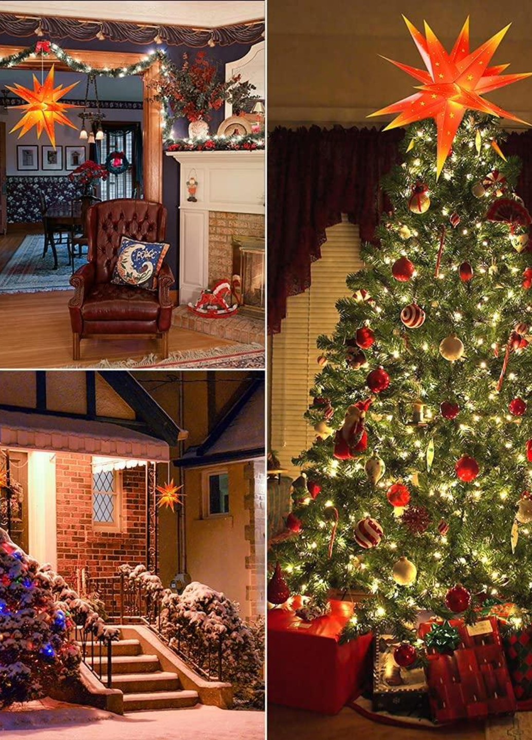 Рождественская звезда Livarno Home Christmas Star 6 Led 57x48x44 см Красный (7956) - фото 4