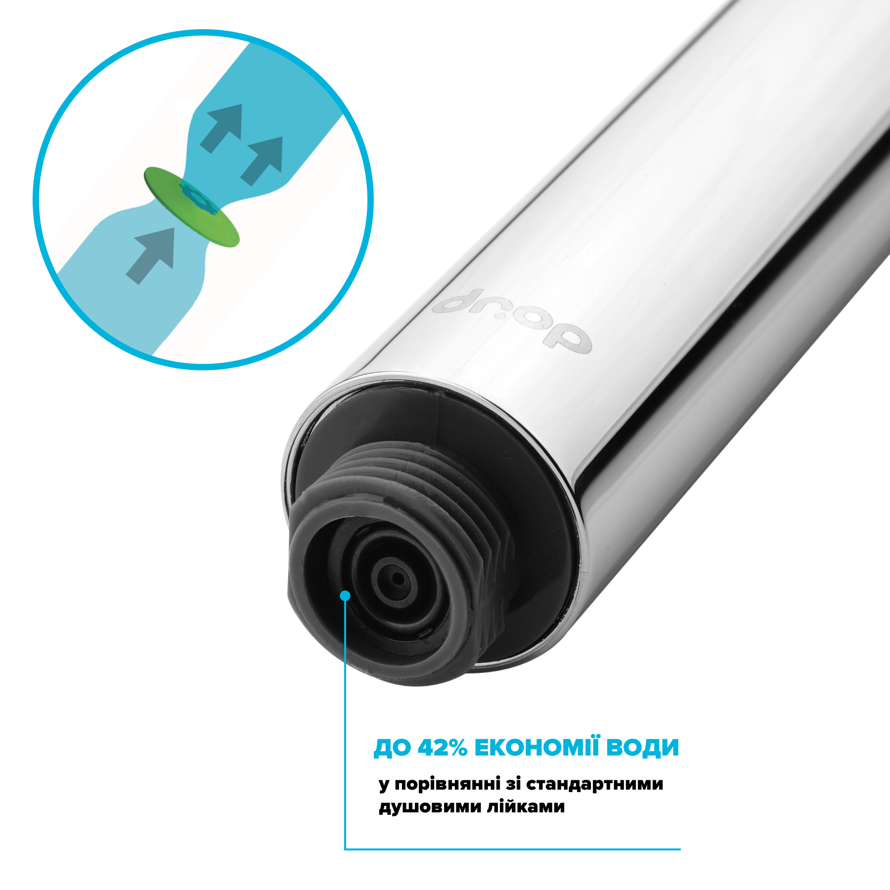 Лекарство душевое водосберегающее Drop SPA1F-STICK/RND - фото 5