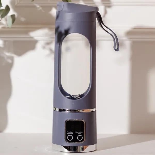 Блендер-шейкер портативний HP 11-10 2в1 з USB-зарядкою 450 мл Сірий (HP-11-10G)