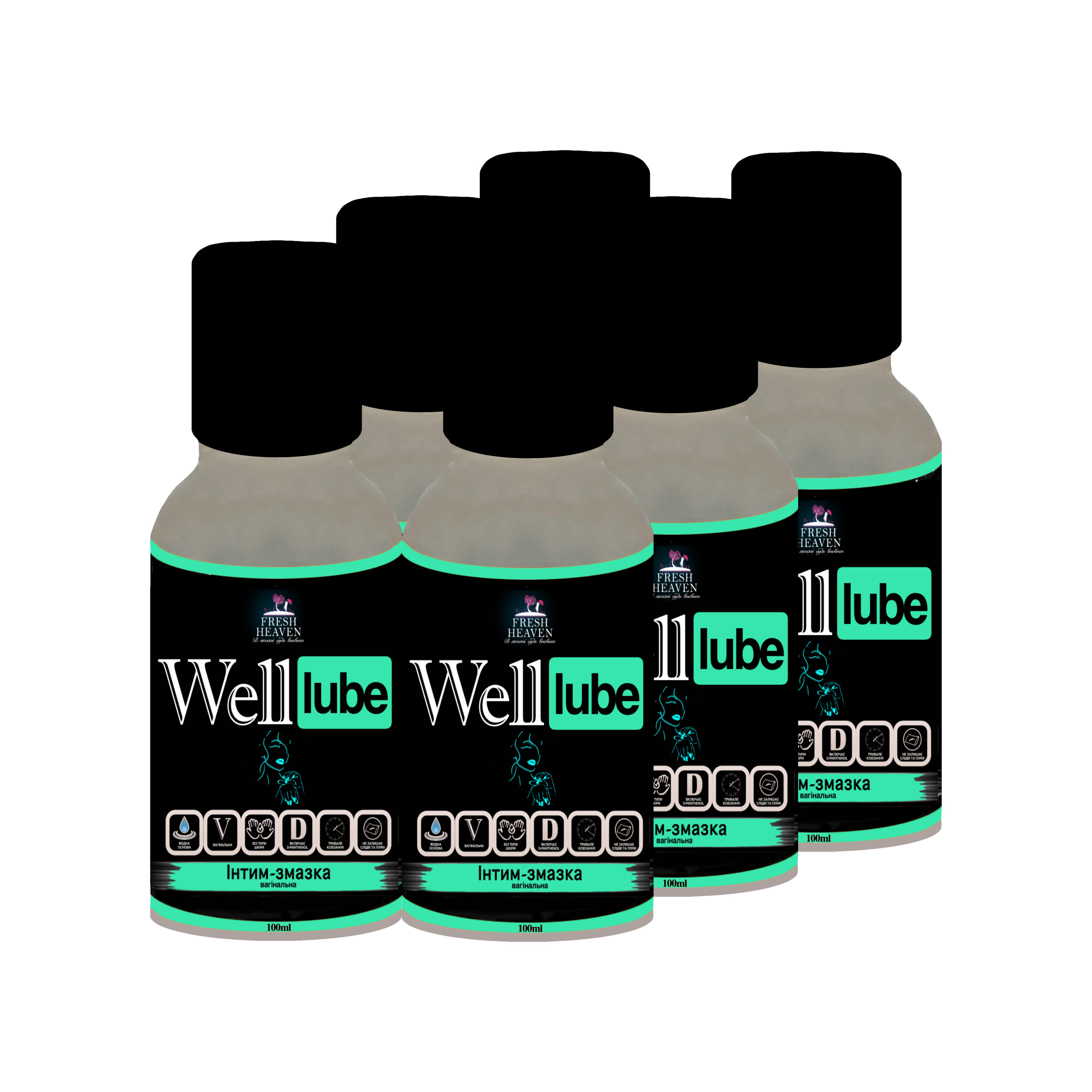 Интим-смазка вагинальная Fresh Heaven Well Lube Travel 100 мл 6 шт. (31800013)