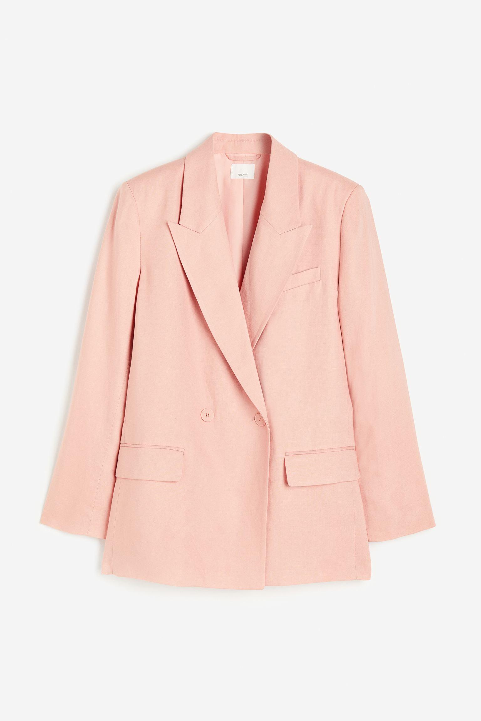 Жакет лен бленд XS Розовый (11296457wer)