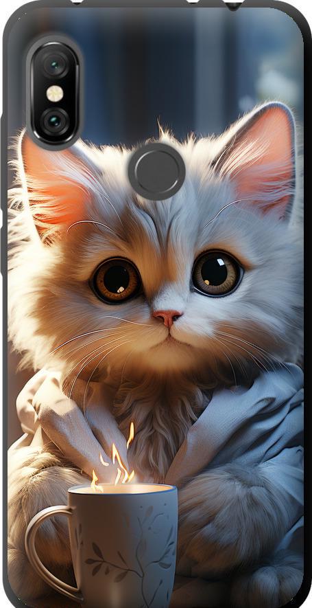 Чехол на Xiaomi Redmi Note 6 Pro White cat (5646b-1551-42517) Чехол на Xiaomi Redmi Note 6 Pro White cat (5646b-1551-42517)
