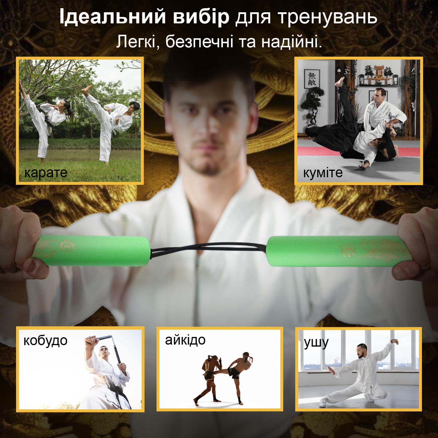 Нунчаки тренировочные со шнуром GDragon с неопреновым покрытием из пластика Черный (3_4_0_6) - фото 7 Нунчаки тренировочные со шнуром GDragon с неопреновым покрытием из пластика Черный (3_4_0_6) - фото 7