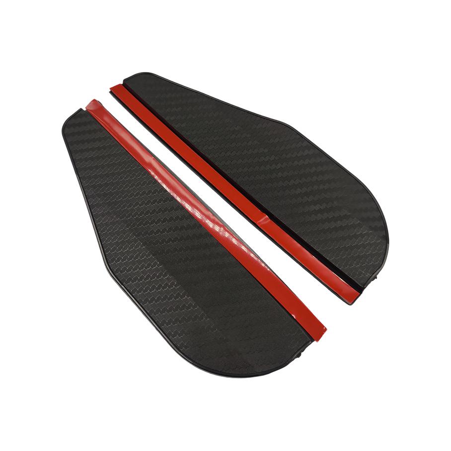 Наклейки-козырьки на боковые зеркала авто от дождя/снега/солнца 2 шт. (ZAHDOS-BLK-1339)