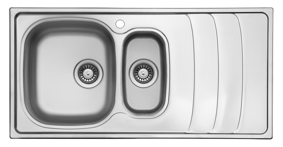 Кухонная мойка UKINOX WAVE L 1000.500 15 GT 8K L декор и доска кухонная отделочная