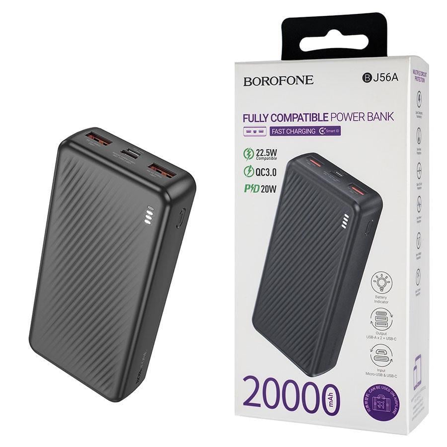 Повербанк Borofone BJ56A Graceful 22,5W+PD20W 20000 mAh Black (6941991111822)