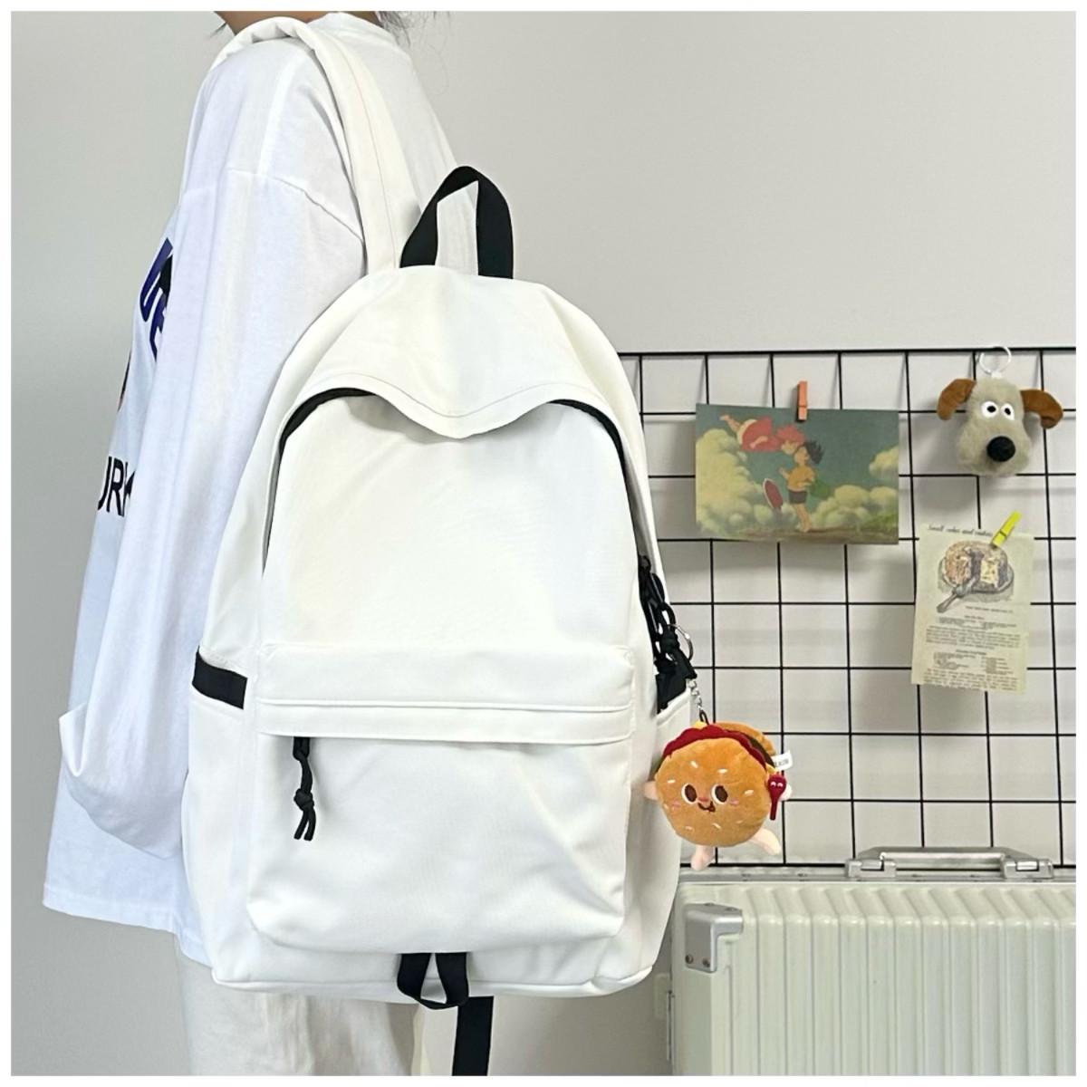 Городской рюкзак с мягким брелком гамбургера Молочный (2783541784)