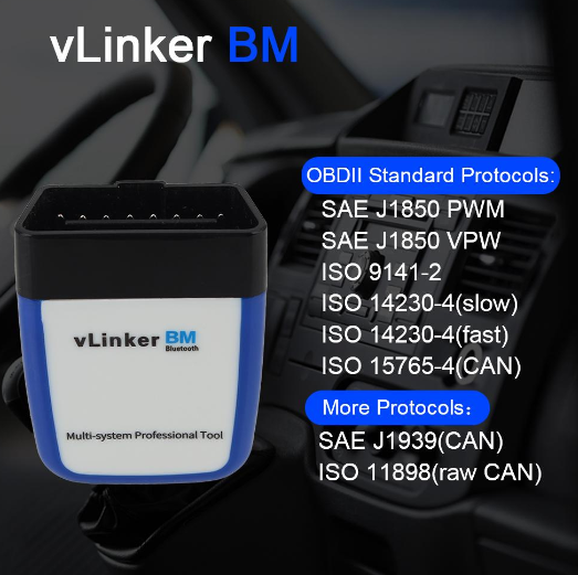 Сканер диагностический Vgate VLinker BM OBD2 Bluetooth 3.0 для Android/Windows (1565482905) - фото 5