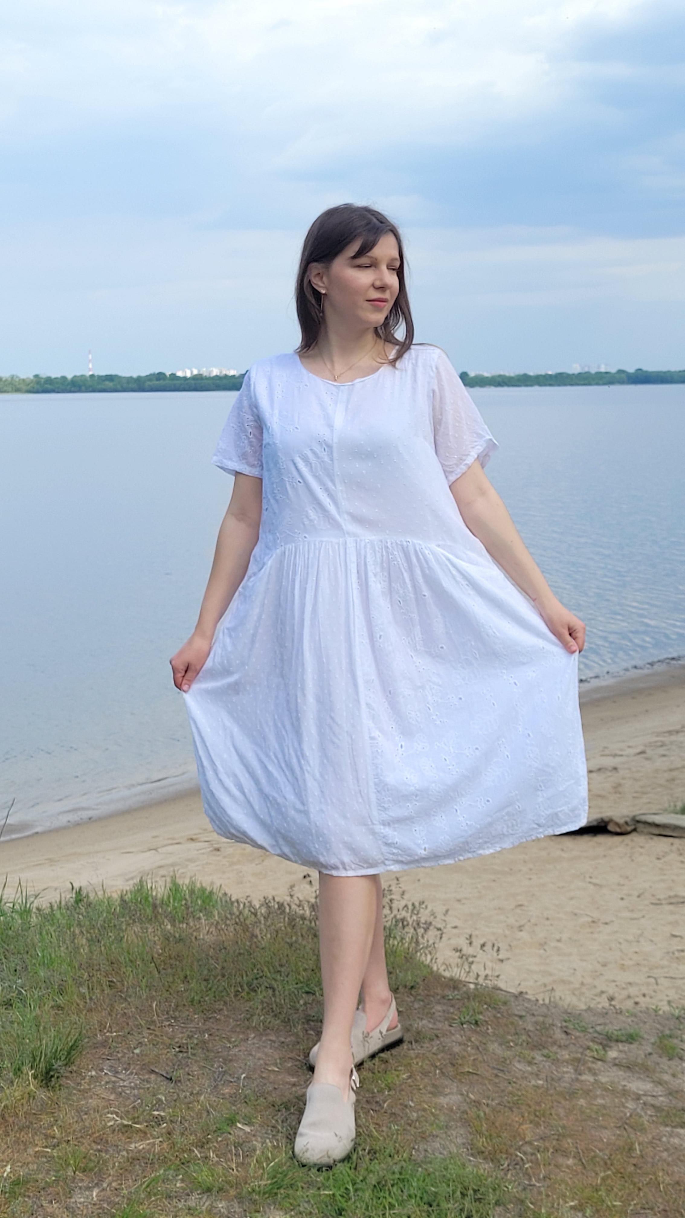 Платье женское летнее с вышивкой с подкладкой XXL Белый - фото 5 Платье женское летнее с вышивкой с подкладкой XXL Белый - фото 5