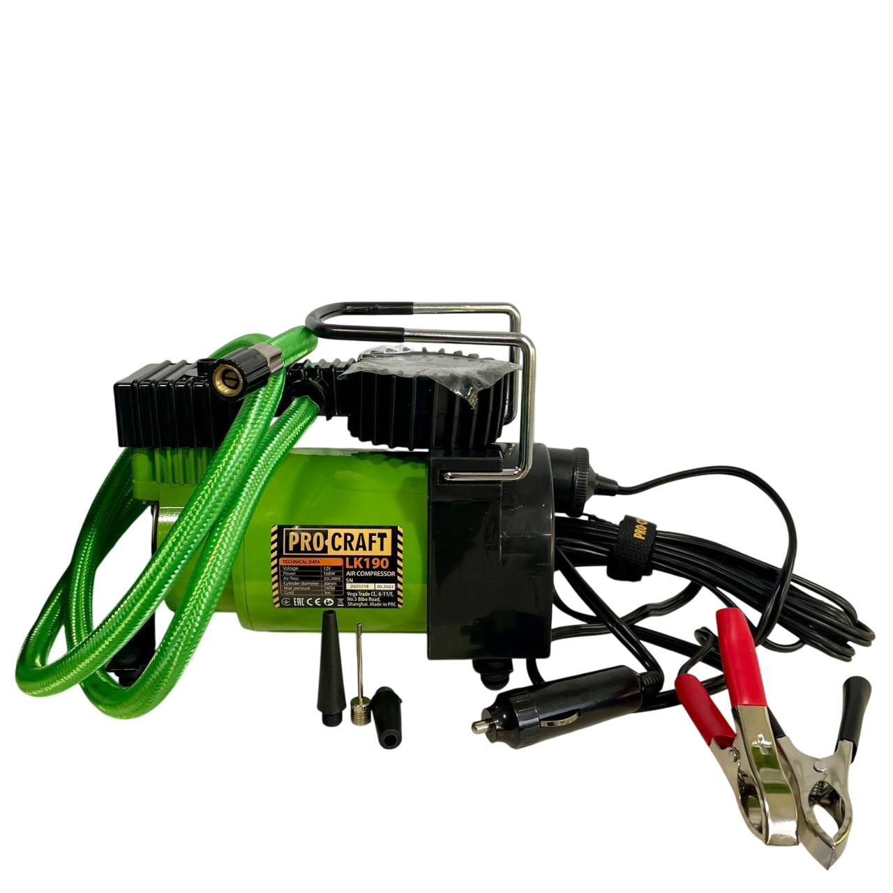 Компресор автомобільний ProCraft LK190 12В 35 л/хв 7 атм в сумці (000190)