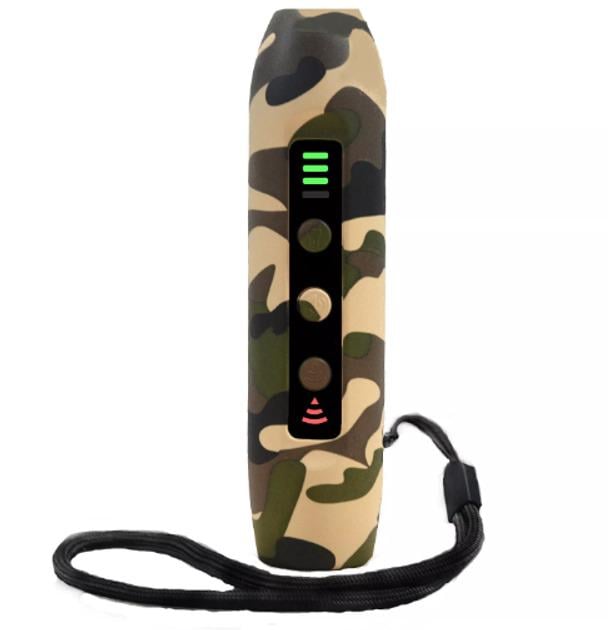 Відлякувач собак ультразвуковий dicway 3 режими роботи з ліхтариком зарядка від USB Хакі (N100H)