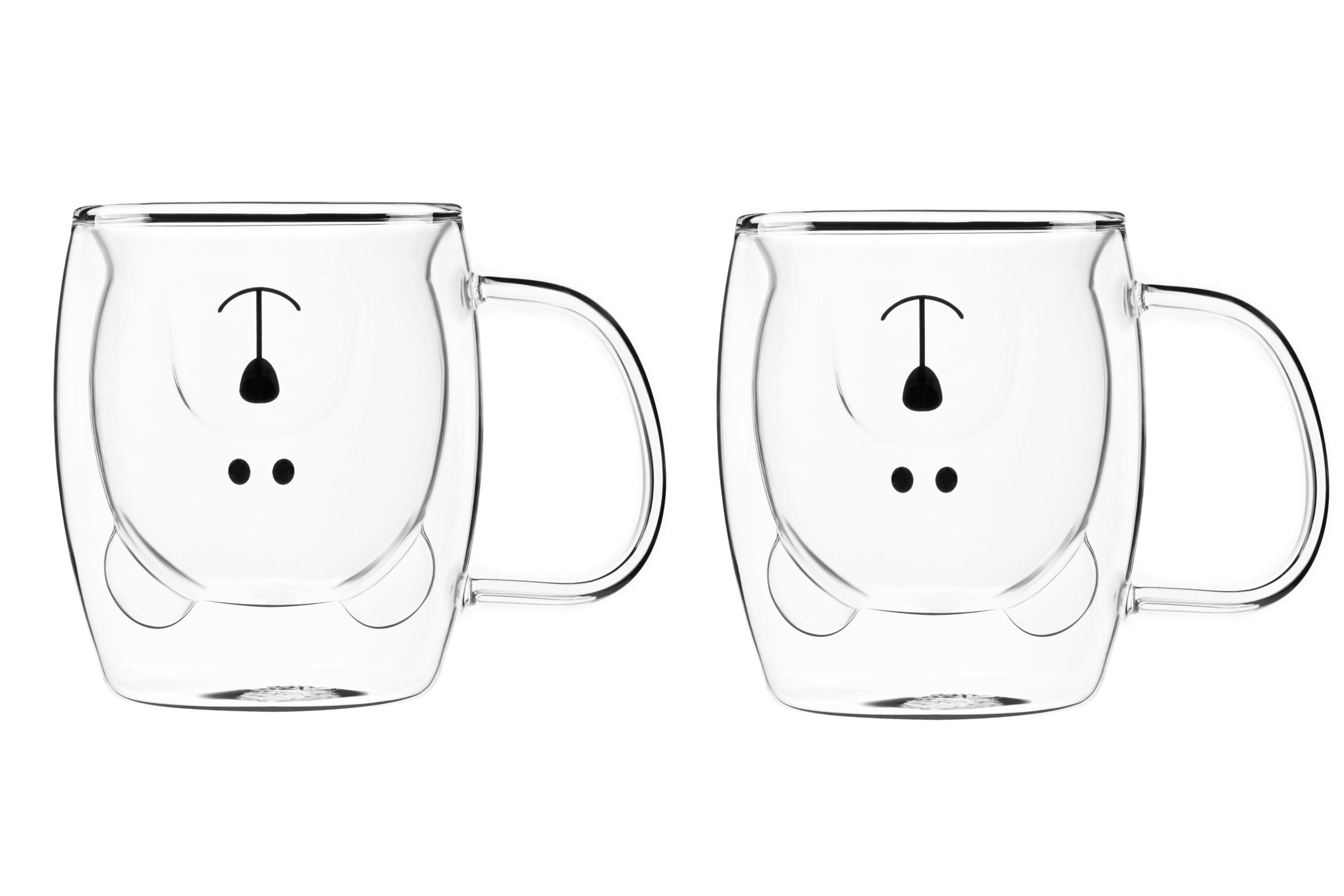 Набор чашек Ardesto AR2625GHA Animals с двойными стенками 250 мл 2 шт. Прозрачный (ce4cd428)