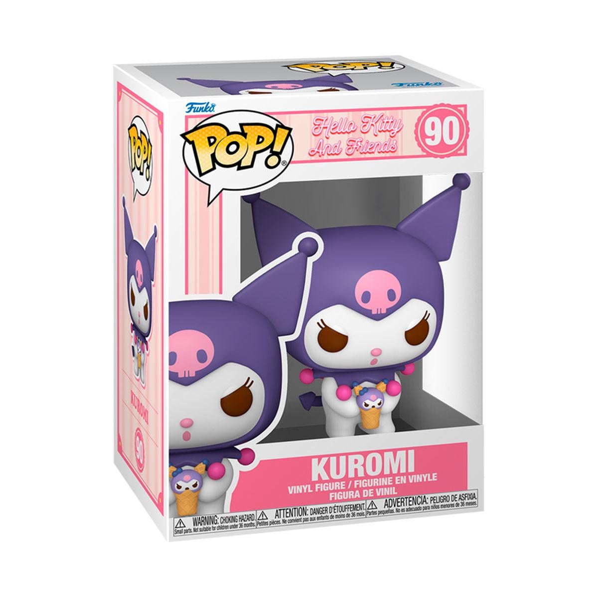 Детская игровая фигурка Funko POP Kuromi Sanrio аниме персонаж Черно-белая (80315)