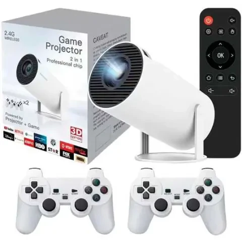 Проектор с играми и джойстиками Android 11/карта micro-SD 64gb (M300 MAX/HY300)