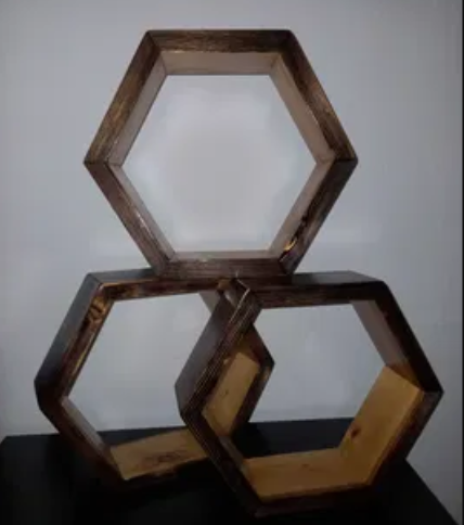 Полочка шестиугольная 23х20х15 см (22918369) - фото 2