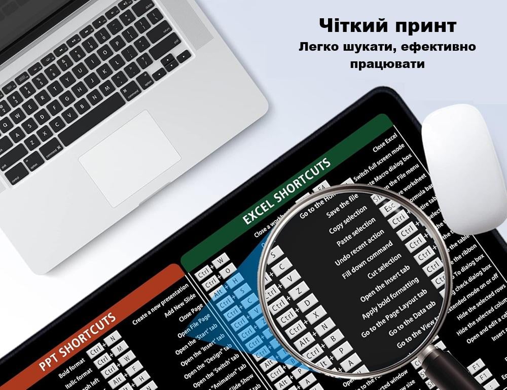 Килимок ігровий для миші Excovip Office 80х30х2 мм - фото 3