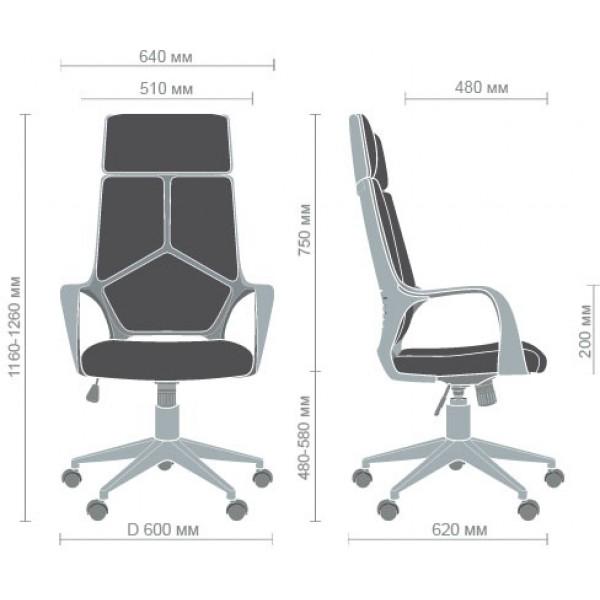 Креслом офисное AMF Holding Urban HB 1160+100х640х620 Черный/Горчичный - фото 6