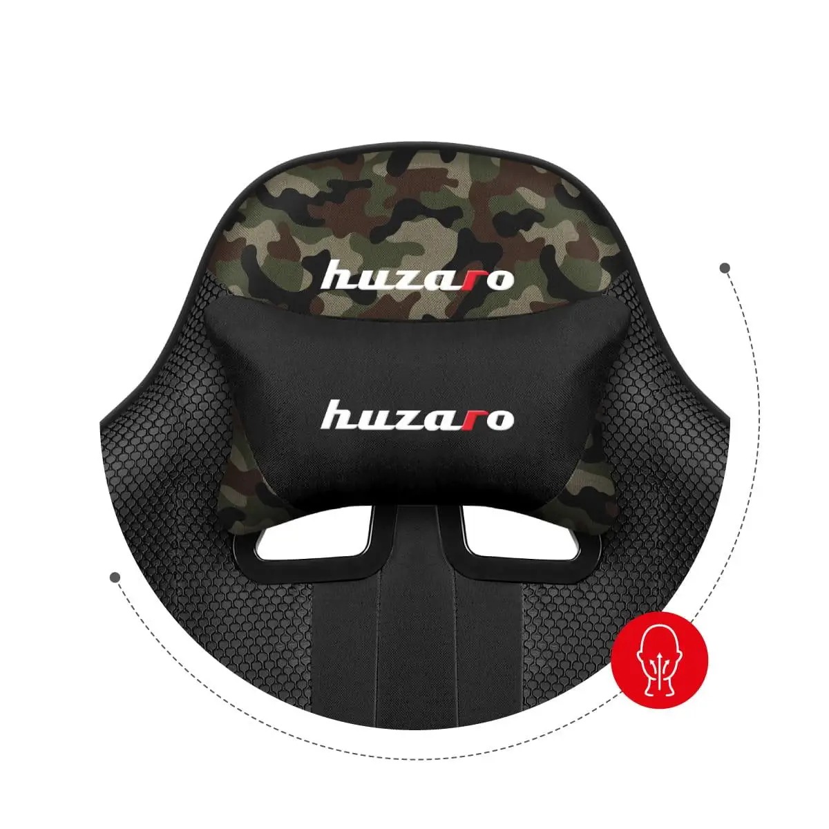 Кресло геймерское Huzaro Force 4.7 Camo ткань с подставкой для ног до 140 кг Камуфляж/Черный - фото 8