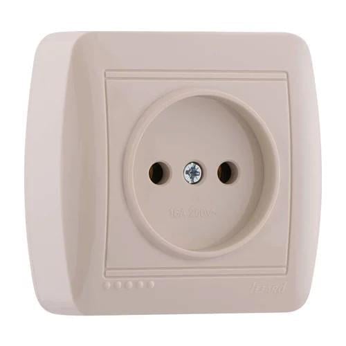 Розетка накладна без заземлення Lezard Demet Кремовий (00000000673)