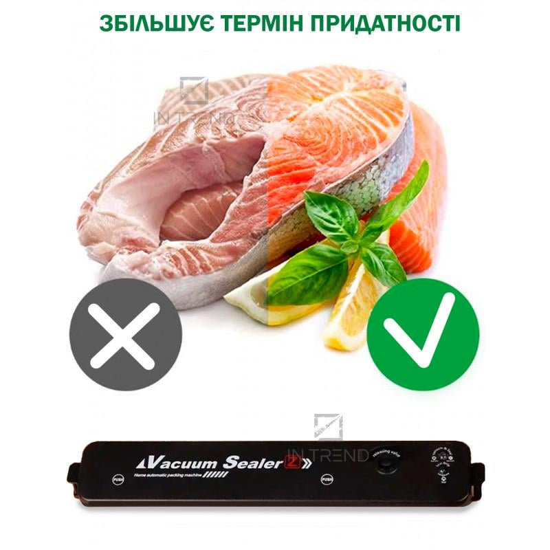 Вакууматор домашній із 5 пакетами Чорний (8164) - фото 2 Вакууматор домашній із 5 пакетами Чорний (8164) - фото 2