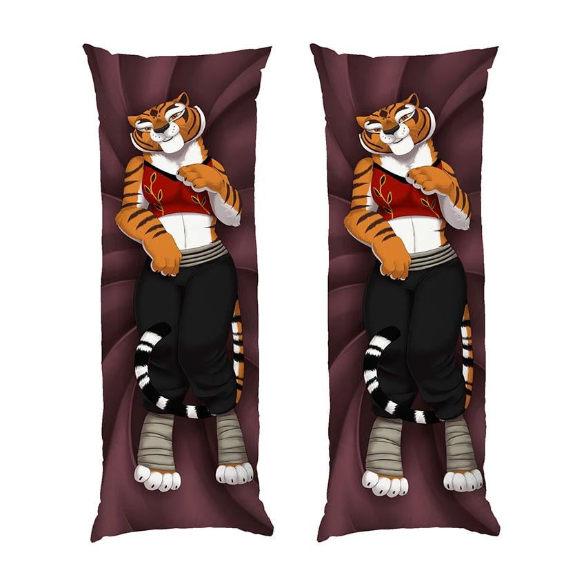 Подушка дакимакура Tiger Kung Fu Panda Cartoon габардин 180х60 см